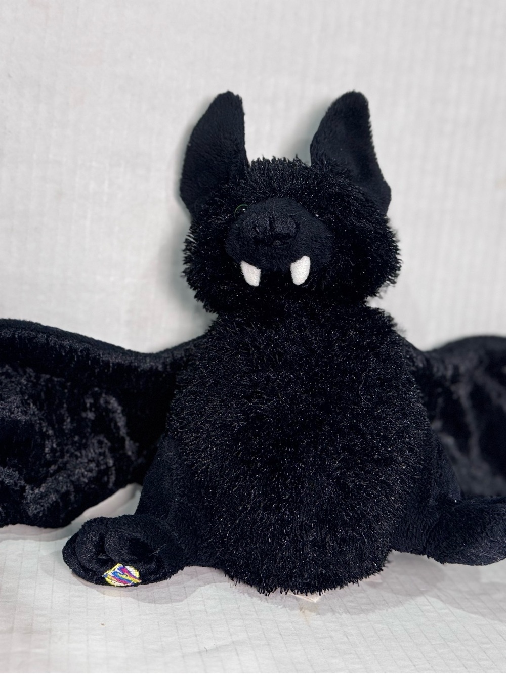 Ganz Webkinz Bat 10" Plush Stuffed Animal Black HM367 No Code 17" Wingspan